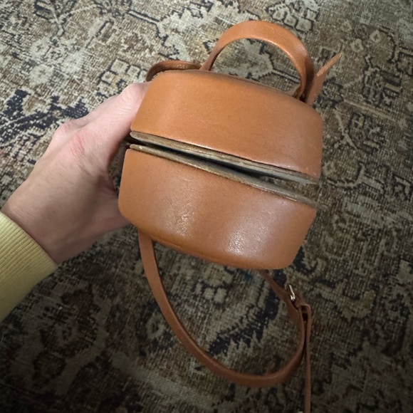 ZARA Flat Platform Strappy Leather Sandals Camel Sz 40/9.5 Chic Minimalist 90s - Picture 9 of 14